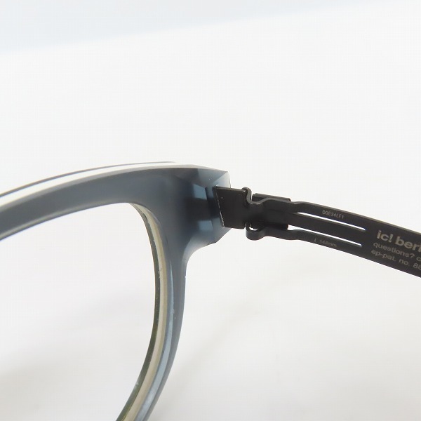 実際に弊社で買取させて頂いたic! berlin/アイシーベルリン linearity メタル/セル デミ柄 眼鏡/メガネフレーム/アイウェアの画像 5枚目