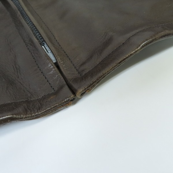 実際に弊社で買取させて頂いたSUGAR CANE/シュガーケーン HORSE HIDE JACKET/シングルライダースジャケット/38の画像 4枚目