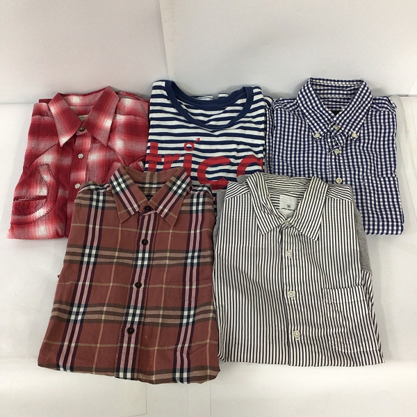 実際に弊社で買取させて頂いた【おまとめ品】バーバリー/ユニフォームエクスペリメント/ソフネット他 チェックシャツ/Tシャツ等