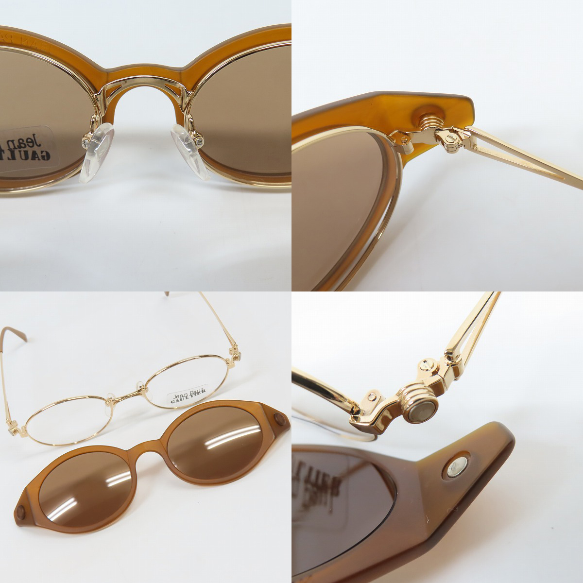 実際に弊社で買取させて頂いたJean Paul GAULTIER/ジャンポールゴルチエ ヴィンテージ 2WAY メガネフレーム/クリップオン サングラス 56-7202の画像 7枚目