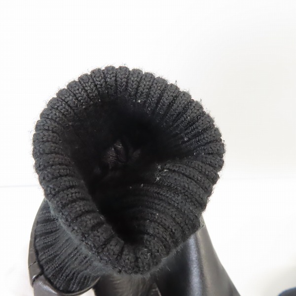 実際に弊社で買取させて頂いたCALEE/キャリー SUPPLTY スタジャン レザー 袖切り替え ブラック/L の画像 8枚目