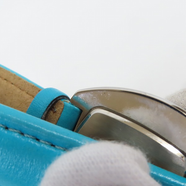 実際に弊社で買取させて頂いたPaul Smith/ポールスミス AUTOMATATIC 自動巻き スクエア文字盤 アナログ腕時計 ブルー/6628-664639の画像 4枚目