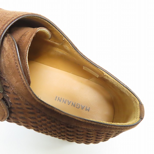実際に弊社で買取させて頂いたMAGNANNI/マグナーニ 編み込みスウェードモンクシューズ/16858/42の画像 4枚目