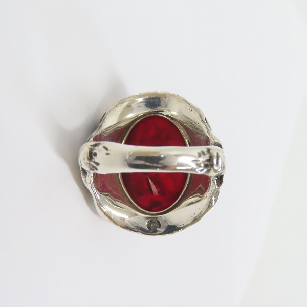 実際に弊社で買取させて頂いたALEX STREETER/アレックスストリーター エンジェルハートリング クラックレッド 19号の画像 3枚目