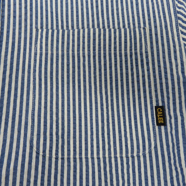 実際に弊社で買取させて頂いたCALEE/キャリー バンドカラー ストライプ 長袖シャツ /Mの画像 4枚目
