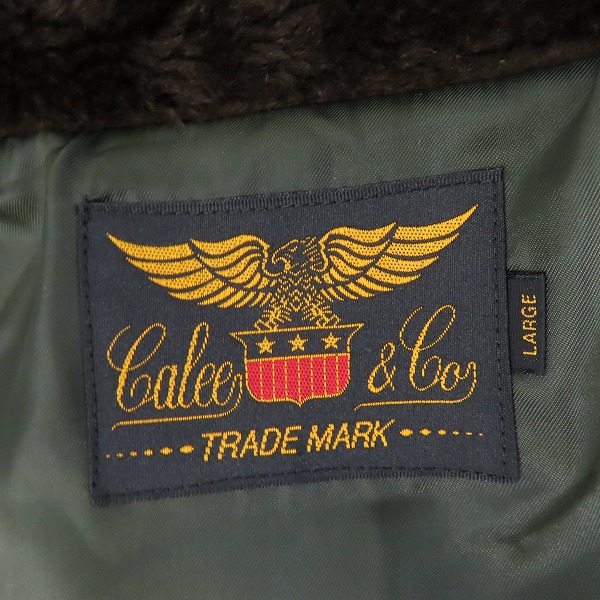 実際に弊社で買取させて頂いたCALEE/キャリー 襟ボア 中綿ジャケット/コート/Lの画像 2枚目