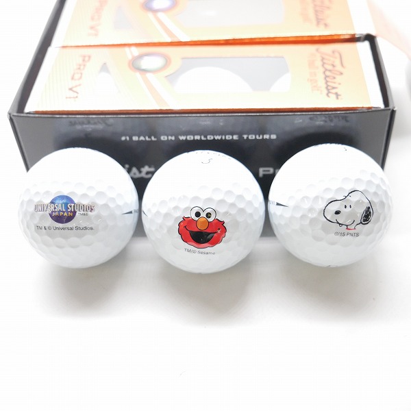 実際に弊社で買取させて頂いた(1)【未使用/オウンネーム】Titleist/タイトリスト PRO V1 ユニバーサルスタジオジャパン ゴルフボール 6球の画像 2枚目