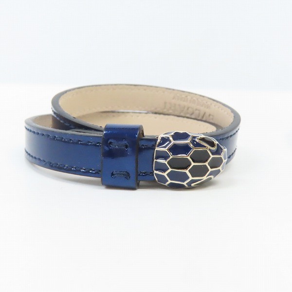 実際に弊社で買取させて頂いたBVLGARI/ブルガリ  蛇  セルペンティ レザーブレスレットの画像 1枚目