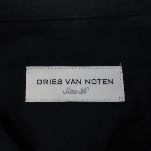 実際に弊社で買取させて頂いたDries Van Noten/ドリスヴァンノッテン 長袖シャツ ブラック/36の画像 2枚目