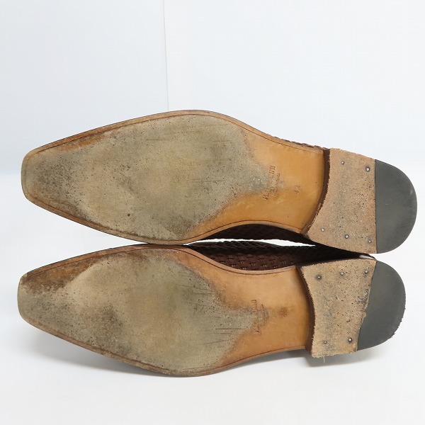 実際に弊社で買取させて頂いたMAGNANNI/マグナーニ 編み込みスウェードモンクシューズ/16858/42の画像 2枚目