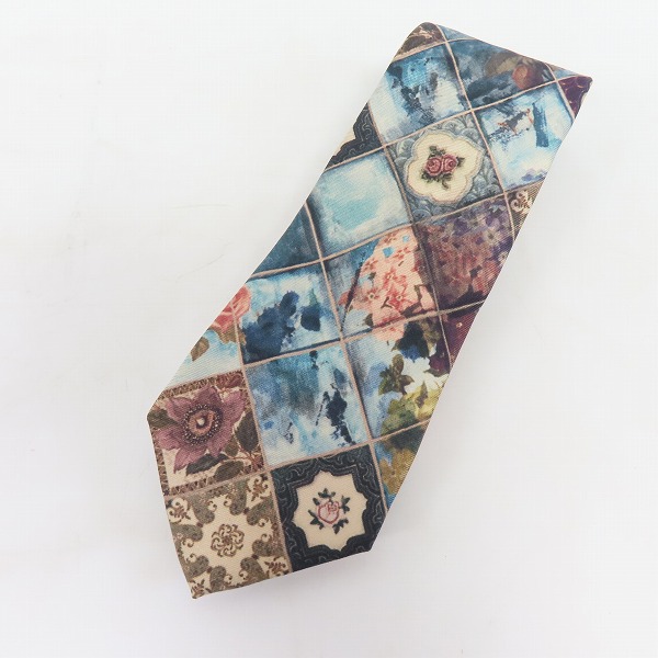 実際に弊社で買取させて頂いたPaul Smith/ポールスミス Collection フラワー/絵画 総柄 シルクネクタイ