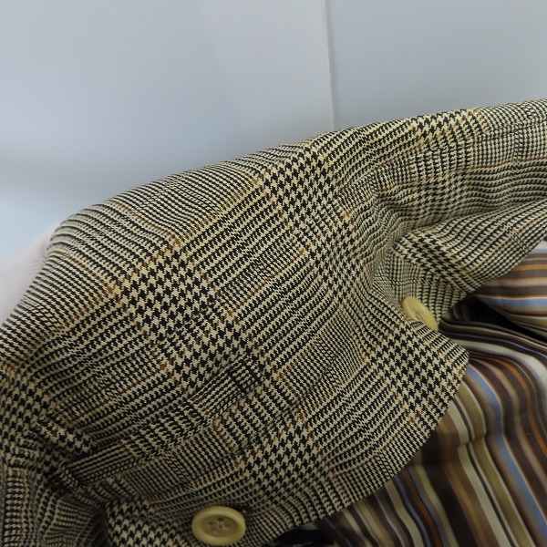 実際に弊社で買取させて頂いたPaulSmith/ポールスミス ガンクラブチェック柄 トレンチコート/Lの画像 6枚目