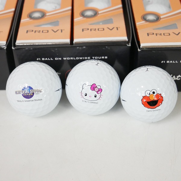 実際に弊社で買取させて頂いた【未使用/オウンネーム】Titleist/タイトリスト PRO V1 ユニバーサルスタジオジャパン ゴルフボール 18球の画像 2枚目
