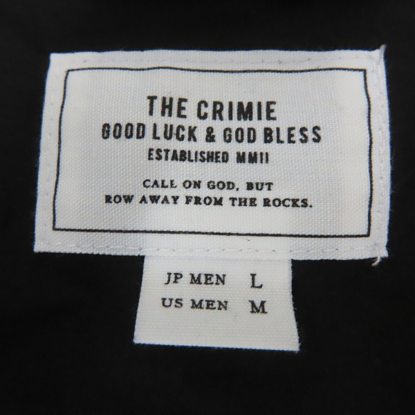 実際に弊社で買取させて頂いたTHE CRIMIE/クライミー 長袖ボタンシャツ ブラック/Lの画像 2枚目