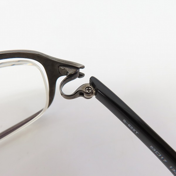 実際に弊社で買取させて頂いた999.9/フォーナインズ レンズ 度入り コンビネーション メガネフレーム/アイウェア S-822Tの画像 7枚目