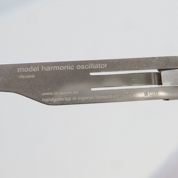 実際に弊社で買取させて頂いたic! berlin/アイシーベルリン harmonic oscillator メタル/セル 眼鏡/メガネフレーム/アイウェア クリアの画像 6枚目
