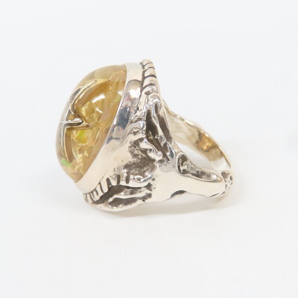 実際に弊社で買取させて頂いたALEX STREETER/アレックスストリーター エンジェルハートリング ファイアオパール シャドウスター/21号の画像 2枚目