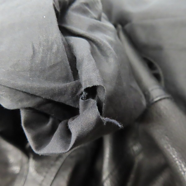 実際に弊社で買取させて頂いたRick Owens/リックオウエンス 18SS レザージャケット  RU18S5762-LCW/48の画像 5枚目