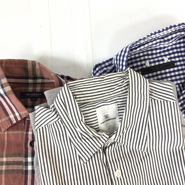 実際に弊社で買取させて頂いた【おまとめ品】バーバリー/ユニフォームエクスペリメント/ソフネット他 チェックシャツ/Tシャツ等の画像 1枚目