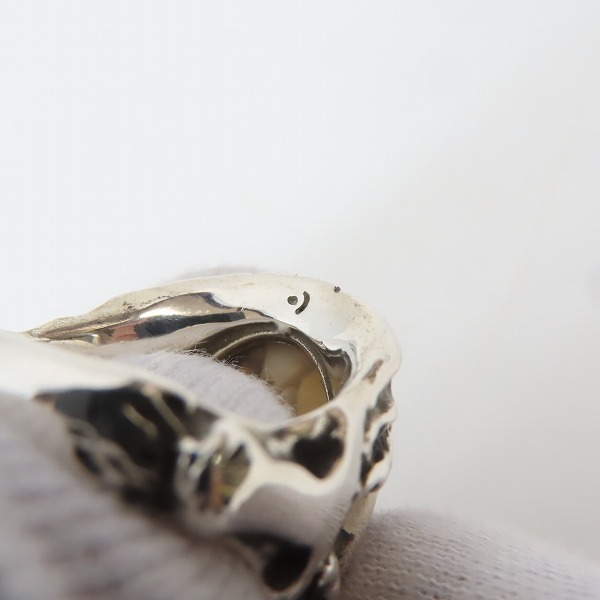 実際に弊社で買取させて頂いたALEX STREETER/アレックスストリーター エンジェルハートリング SPストーン クラックストーン/19号の画像 6枚目