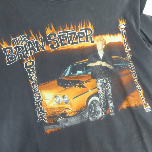 実際に弊社で買取させて頂いたBrian Setzer/ブライアン・セッツァー 半袖Tシャツ バンドTシャツ/Lの画像 8枚目