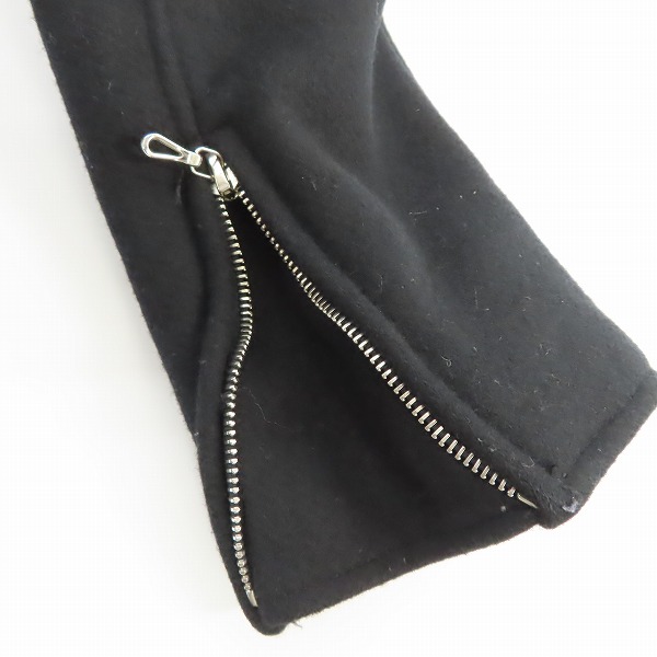 実際に弊社で買取させて頂いたBACK BONE/バックボーン WOOL/ウール シングル ジップアップ ジャケット ブラック BB12FW-LB15/Mの画像 8枚目