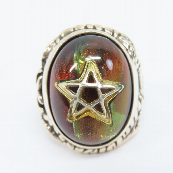 実際に弊社で買取させて頂いたALEX STREETER/アレックスストリーター エンジェルハートリング スカラベ K18/シルバー シャドウスター 18号の画像 1枚目