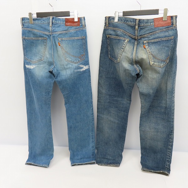 実際に弊社で買取させて頂いたCALEE/キャリー ダメージ加工 デニムパンツ/32/34/2点セットの画像 1枚目