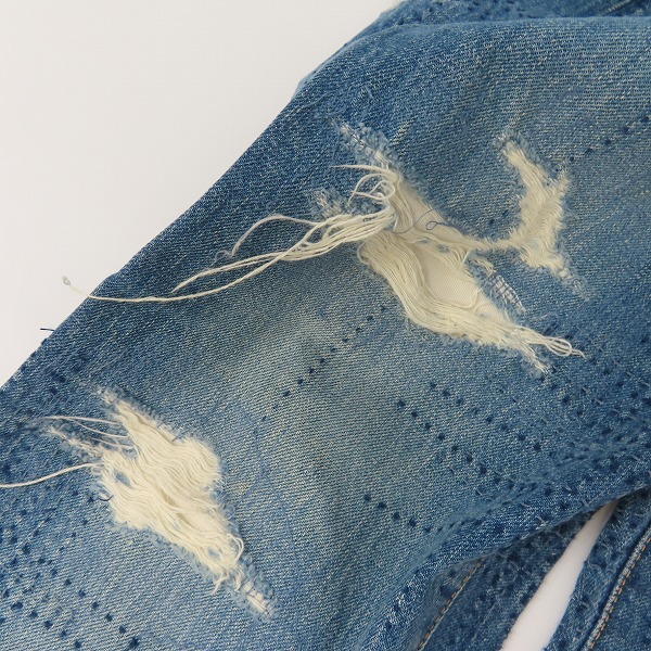 実際に弊社で買取させて頂いたCALEE/キャリー ダメージ加工 デニムパンツ/32/34/2点セットの画像 3枚目