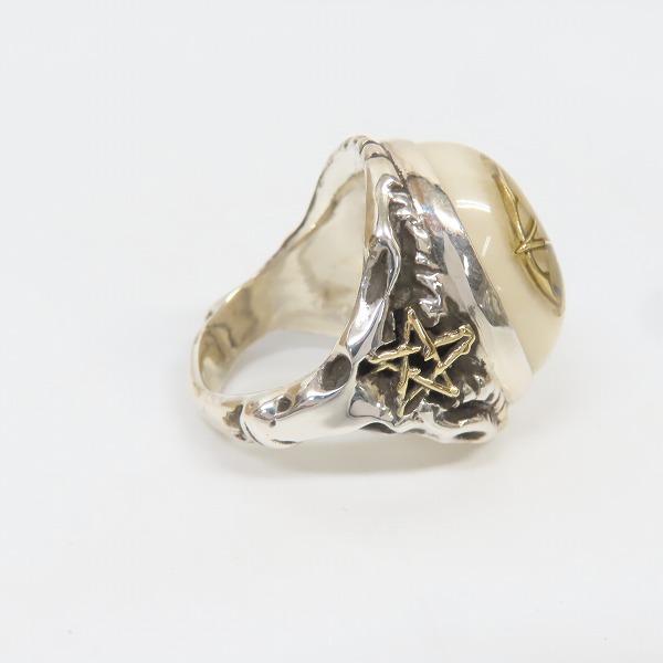 実際に弊社で買取させて頂いたALEX STREETER/アレックスストリーター エンジェルハートリング ケイブパール K18インフィニティスター/18.5号の画像 4枚目