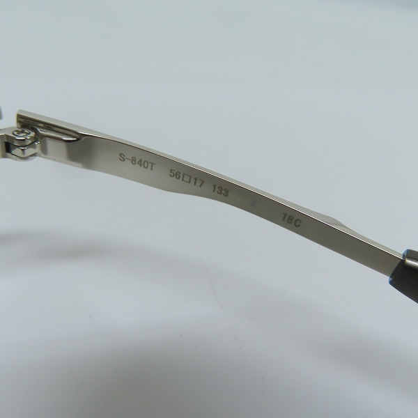 実際に弊社で買取させて頂いた999.9/フォーナインズ 度入り眼鏡/メガネフレーム S-840Tの画像 6枚目