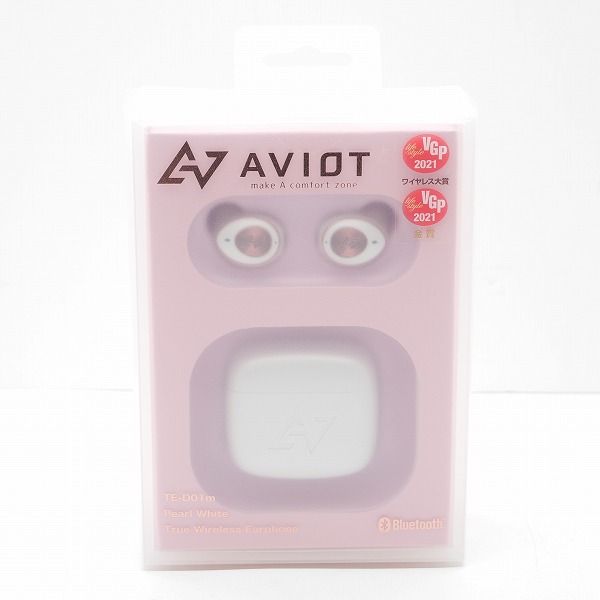 実際に弊社で買取させて頂いたAVIOT/アビオット TE-D01m 完全ワイヤレスイヤホン パールホワイト【簡易動作確認済】