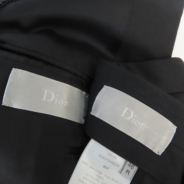 実際に弊社で買取させて頂いたDIOR HOMME/ディオールオム 2B スーツ セットアップ 533C734A3226/46Rの画像 2枚目