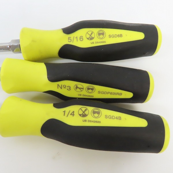 実際に弊社で買取させて頂いたSnap-on/スナップオン ソフトグリップ/イエロー プラス/マイナス ドライバーセット SGDX60BHVの画像 4枚目