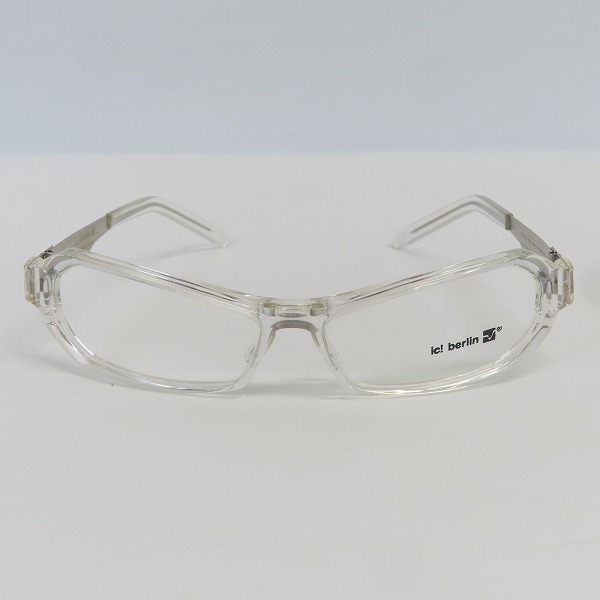 実際に弊社で買取させて頂いたic! berlin/アイシーベルリン resi メタル/セル 眼鏡/メガネフレーム/アイウェア クリアの画像 1枚目