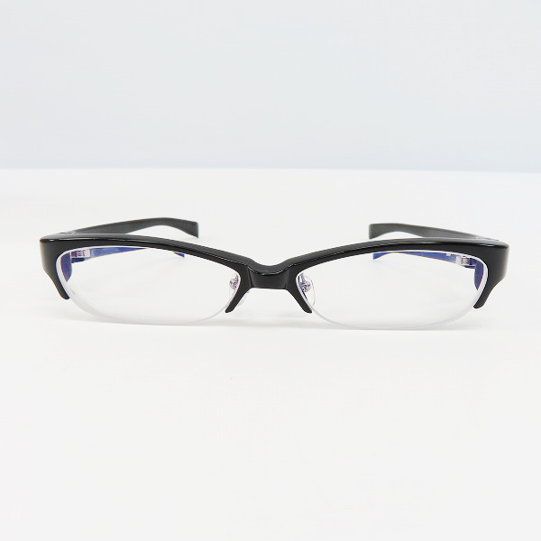 実際に弊社で買取させて頂いた999.9/フォーナインズ ハーフリム メガネ/眼鏡フレーム ブラック NPN-910の画像 1枚目