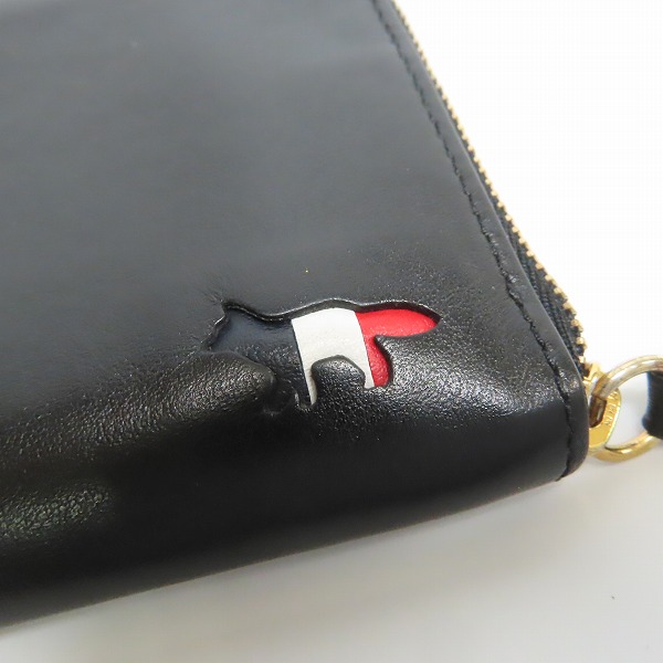 実際に弊社で買取させて頂いたMAISON KITSUNE/メゾンキツネ L字ファスナー コインケース 小銭入れの画像 4枚目
