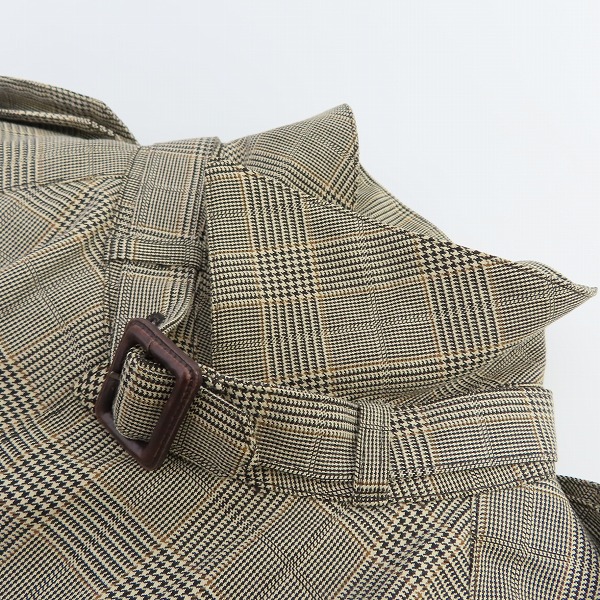 実際に弊社で買取させて頂いたPaulSmith/ポールスミス ガンクラブチェック柄 トレンチコート/Lの画像 4枚目