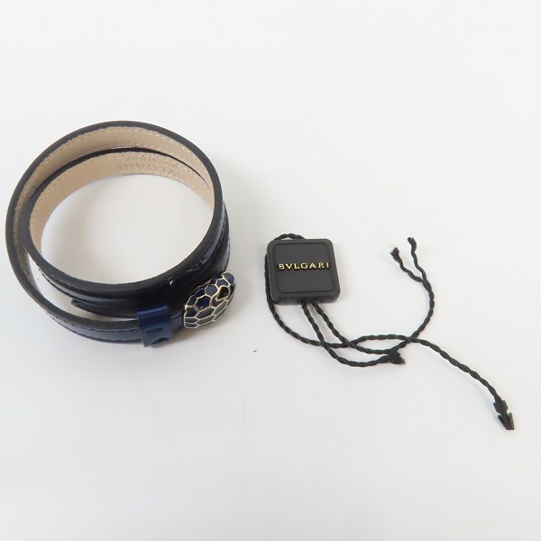 実際に弊社で買取させて頂いたBVLGARI/ブルガリ  蛇  セルペンティ レザーブレスレットの画像 8枚目
