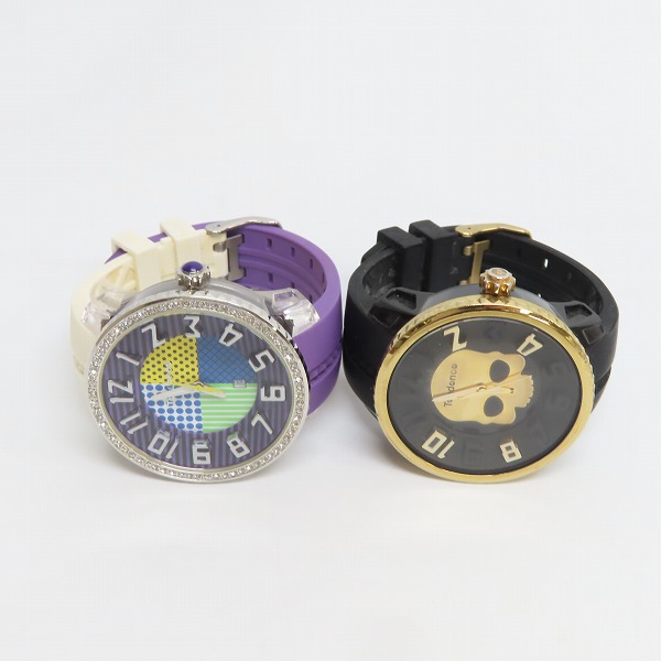 実際に弊社で買取させて頂いたTendence/テンデンス ラインストーン装飾/ハイドロゲンコラボ 腕時計 2点セット【動作未確認】