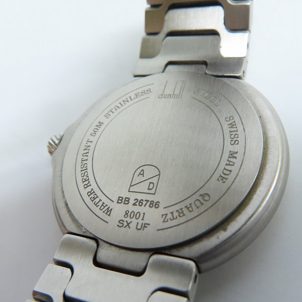 実際に弊社で買取させて頂いたdunhill/ダンヒル  ニューミレニアム 8001 クオーツ腕時計【動作未確認】の画像 4枚目