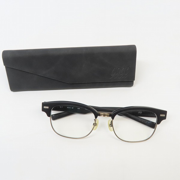 実際に弊社で買取させて頂いた999.9/フォーナインズ 度入り ミックスフレーム 眼鏡/メガネ/アイウェア M-17 9103 16Lの画像 9枚目