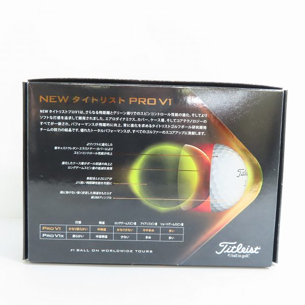 実際に弊社で買取させて頂いた(1)【未使用/オウンネーム】Titleist/タイトリスト PRO V1 ゴルフボール 1ダースの画像 4枚目