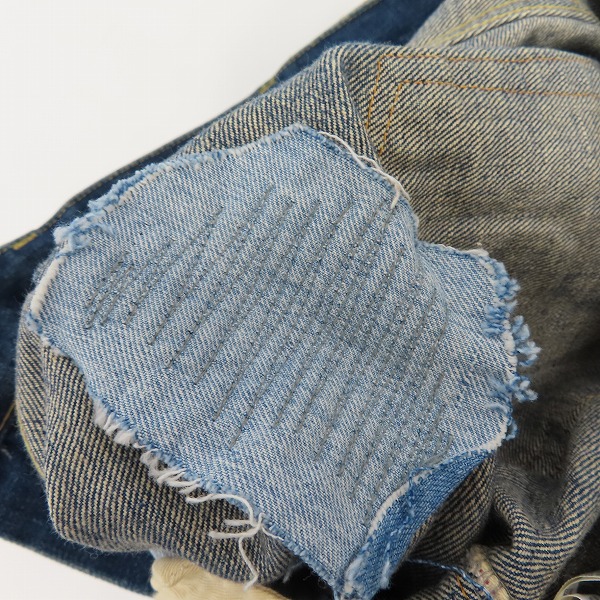 実際に弊社で買取させて頂いたMARBLES/マーブルズ ダメージ/リペア加工 デニムパンツ MPT-A1511B /Lの画像 7枚目