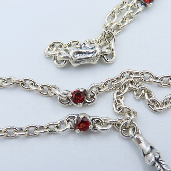 実際に弊社で買取させて頂いた【ギャラ付き】Bloody Mary/ブラッディマリー Pendont:Mars/garnet/マーズ ペンダント/ネックレス ｗ/ガーネットの画像 5枚目