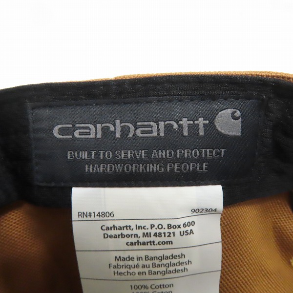 実際に弊社で買取させて頂いた(9)Carhartt/カーハート Firm Duck Flat Brim Cap ファームダック フラットブリム キャップ ブラウン AH1604-M/OSFAの画像 6枚目
