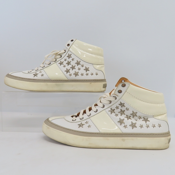 実際に弊社で買取させて頂いたJIMMY CHOO/ジミーチュウ スタースタッズ ハイカットスニーカー/45の画像 3枚目