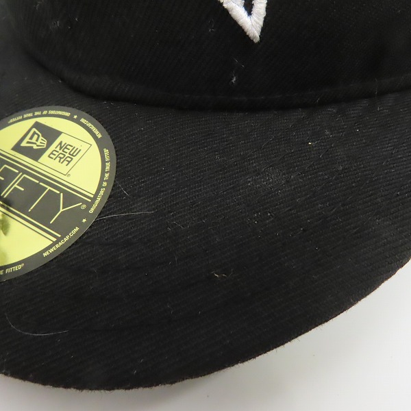 実際に弊社で買取させて頂いたNEW ERA×BLVCK SCVLE/ニューエラ×ブラックスケール 刺繍ロゴ/キャップ 7-1/4の画像 8枚目