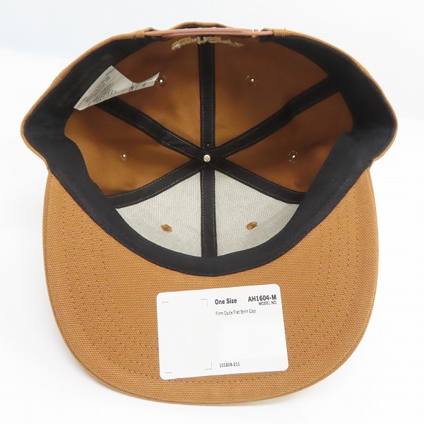 実際に弊社で買取させて頂いた(8)Carhartt/カーハート Firm Duck Flat Brim Cap ファームダック フラットブリム キャップ ブラウン AH1604-M/OSFAの画像 5枚目