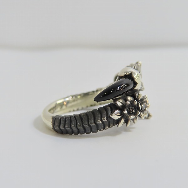 実際に弊社で買取させて頂いた【ギャラ付き】Bloody Mary/ブラッディマリー Bloom/ブルーム リング - 開花 wオニキスクローブラックダイヤモンド 13号の画像 4枚目